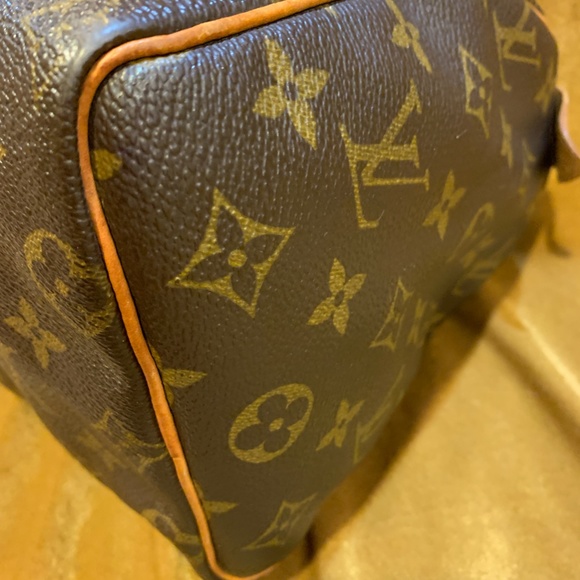 Louis Vuitton Speedy 25 Monogram Leather Satchel Shoulder Bag Purse - Picture 8 of 16